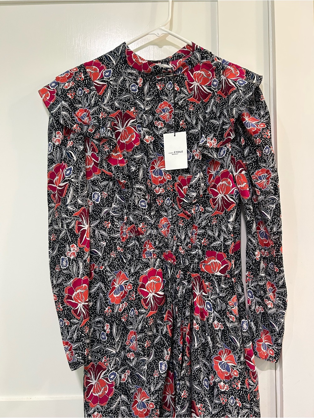 Isabel Étoile Marant Floral Long-Sleeve Dress - Size 8